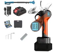 Taille électrique professionnelle sans fil, outils de verger de jardin, 2 sécateurs de branches d'arbre à batterie rechargeable avec affichage de puissance 50 mm/2", 8 à 10 heures de travail ()