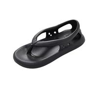 Taille Femmes Confortable Pied Large Chaussure Sandales pour femmes et hommes, pantoufles de couple antidérapantes à fond épais EVA, tongs à séchage Taille Femmes Confortable Pied Large (Black, 44)