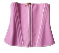 Taille Formateur Ventre contrôle Shapewear Contraction Post-Partum Corps Shaper Fermeture éclair Boucle sans Couture(Pink,S)