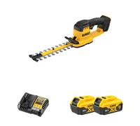 Taille haie 18V 20 cm DCMHT520N-XJ + 2 batteries 18V 5 Ah + chargeur DCB1104-QW DEWALT