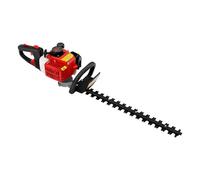 Taille-haie à essence 22,5 CC 2 temps 56 cm Longueur de coupe 0,65 kW Double lames professionnelle Acier trempé Embrayage centrifuge Système anti-vibrations avec poignée rotative à 180° pour haies