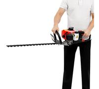 Taille-haie à essence avec moteur 22,5 cc 2 temps, lame double face de 56 cm, poignée rotative à 180 °, 9000 tr/min, faible bruit 90-105 dB, puissance 0,9 CV