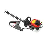 Taille-haie à essence (coupe 65 cm, 2 temps, double lame, 650 W, poignée rotative, système anti-vibration, fonction d'arrêt rapide)