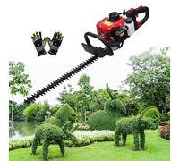 Taille-haie à gaz 2 cycles de qualité commerciale, 1600 W 2600 tr/min avec lame auto-affûtée de 61 cm pour une utilisation efficace du carburant, poignée anti-vibration pour végétation dense et