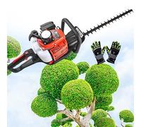 Taille-haie à gaz 23,66 cc, lames durables, design à faible vibration, filtre à air double couche, coupe des branches de 5,1 cm sans effort, durée de vie de 1500 heures