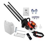 Taille-haie à gaz sans fil de 61 cm, 26 cc à 2 cycles avec lame double face, 7500 tr/min, résistant aux éclaboussures, voix basse, puissant pour jardin, cour et maison en plein air