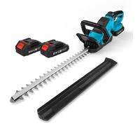 Taille Haie avec Batterie, Taille Haie Electrique, Taille-Haies sans Fil pour Elagage, Ebranchage, Cisailles à arbustes Coupe Bordure 52 cm 20.5 inch Cisaille Sculpte-Haie et Lames