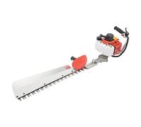 Taille-haie avec moteur 22,5 cc 2 temps et lame unique, avec lunettes de protection et gants, coupe buisson avec lame de 70 cm et puissance du moteur de 0,65 kW, 7500 tr/min, pour jardins, cours et