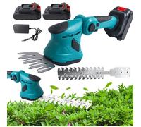 Taille Haie Batterie 2 en 1 Sans Fil 21V, 650W, Avec 2 Batteries et Chargeur, Lames Interchangeables 22cm/8cm, 8000RPM, Rotative