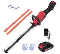 Taille Haie Batterie, 21V Professionnel Taille Haie Electrique avec 2 Batteries de 4000 mAh et Chargeur, 50 cm de Lame Double Action, Diamètre de Coupe 15 mm, pour Taille Haies et Arbustes