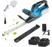 Taille haie batterie - 21V Taille Haie avec 2 Batteries et Chargeur,Taille-Haies sans Fil 800W, Longueur de Lame 55.88 cm, 22