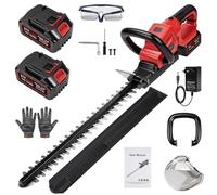 Taille Haie Batterie, 21V Taille Haie Electrique sans Fil avec Batteries 3.0ah, 51cm Lame à Double Action, DiamèTre De Coupe 18mm, Coupe Haie sans FI Taille-Haies éLectriques sur Batterie