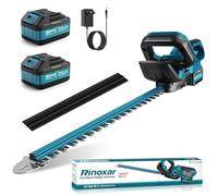 Taille Haie Batterie avec 2X 4000mAh Batteries et Chargeur, Moteur Brushless 600W 28500rpm, Taille Haie Electrique sans Fil avec Lame 52cm, Taille-Haies Électriques pour Jardin