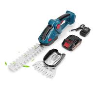 Taille Haie Batterie, Taille Haie Electrique 24V 2 en 1, avec 1 Batterie, Chargeur et 2 Lames Taille Haie,Taille-haie sans Fil Electrique Cisaille de Jardin pour Arbustes, Jardin, Gazon, Pelouse