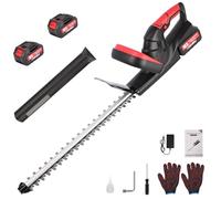 Taille Haie Batterie Taille-haie Electrique: Coupe Haie sans Fil avec Batterie 2000 mAh * 2, Double Lame de Coupe, Longueur de Coupe 480 mm,pour DéSherberger, éLaguer Les Arbres, Arbustes