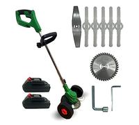 Taille-haie Electrique, 24V 2000mah Mini Home Hand Held Light Weight Garden Tool Electric Grass Cutting Tondeuse à Gazon(2 Battery)