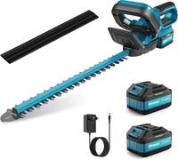 Taille-haie électrique 600W sans balais - Batterie 21V/8000mAh - 52cm de coupe - Diam.max 15mm