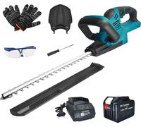 Taille-haie électrique, longueur de lame 48 cm, vitesse de rotation 0-3000 s/min, 1 batterie 60Ah