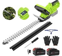 Taille-haie électrique, puissance 500W, longueur de lame 51 cm, double interrupteur de sécurité, avec 2XBattery