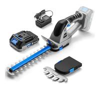 Taille-haie électrique Rechargeable 20V Batterie tronçonneuse : DEKOPRO 2-en-1 sécateur électrique avec Batterie et Chargeur 2000mAh, pour Patio Jardin pelouses