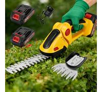 Taille-haie électrique sans Fil 24 V pour Le Jardinage avec différents Embouts de Couteau, Ciseaux de 30 cm, Lame à Gazon 10 cm, Deux Batteries 1500 mAh et Chargeur