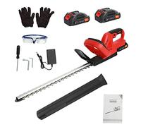 Taille-haie électrique sans fil avec piles puissantes rechargeables et interrupteur marche/arrêt 800 W