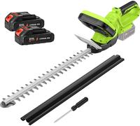 Taille-haie électrique sans fil, puissance 500W, vitesse 1500 tr/min, longueur de lame 51 cm, 2 batteries