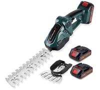 Taille-haie électrique sans fil Vert, Coupe-herbe 2 en 1 - NewBeny - 2X 1.5AH Batteries
