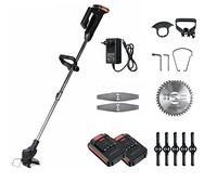 Taille-haie Electrique, Tondeuse à Gazon électrique 1800W 42V Taille-haie sans Fil Tondeuse à Main réglable Outil électrique de Jardin avec Batterie(2 Battery)