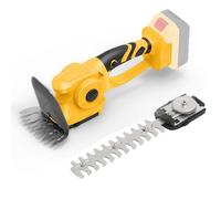 Taille-haie et cisaille à Gazon sans Fil 2 en 1, Cisaille à arbustes 60° réglable Compatible avec Dewalt 20V Batterie, Cisaille haie avec 2 Lames pour Tailler Les arbustes et l'herbe (sans Batterie)