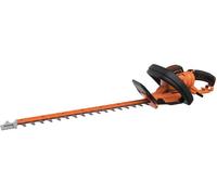 Taille-haie noir + Decker 650W 60cm poignée torsadée avec lame de scie