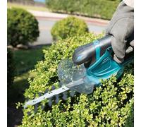 Taille-haie portable sans fil, 2 en 1 à double usage et cisaille à gazon avec déflecteur d'herbe et dissipation de la chaleur tridimensionnelle, pour arbustes, jardin deux entreprises d'alimentation