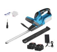 Taille-haie Professionnel sans Fil 21V, Taille Haie avec 2 Batteries, Double Lame de Coupe, Diamètre de Coupe 15mm, Longueur De Coupe de 22 Pouces, pour Le Jardin, la Pelouse et la Cour