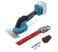 Taille-haie sans fil 2 en 1 compatible avec Makita 18 V, sécateur électrique avec lame de cisaille à arbuste et à gazon (sans batterie)