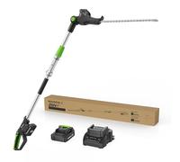 Taille-haie sans fil 20 V avec taille-haie électrique à piles de 50,8 cm de portée de 3 m avec tige d'extension, plusieurs angles pour tailler les arbustes