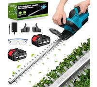 Taille Haie sans Fil 21V, 1000W Taille Haie Batterie avec Batteries 6,0 Ah, Lame Double Action 52 cm et Écartement 15 mm, Taille-Haie Électrique Léger pour Haies, Arbustes et Jardin (avec 2 Batteries)