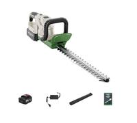 Taille-haie sans Fil avec Batterie Lithium 21 V 2,6 Ah et Chargeur, Lame Double Face 550 mm, diamètre de Coupe 20 mm, poignée rotative, gâchette de sécurité à 2 Niveaux