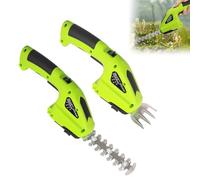 Taille-haie sans fil avec lames interchangeables 2 en 1, 3,6 V, léger, à piles rechargeables, pour pelouse, arbustes et bordures (0,68 kg, coupe 7,5 cm) Gre