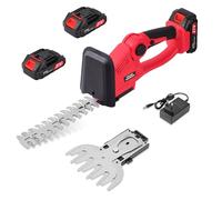 Taille-haie sans Fil Cisaille Electrique: Cisaille à Gazon sur Batterie Rechargeable, 2 * 2000mAh, 2 Lames, Taille Haie Batterie pour Jardin, pelouse