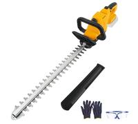 Taille-haie sans fil compatible avec batterie Dewalt 20 V (sans batterie), taille-haie électrique sans balais avec lame de 50 cm, tête rotative à 180° et système de lubrification, diamètre de coupe