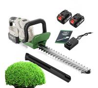 Taille-haie sans Fil pour Jardin avec écran LED, Batterie au Lithium, Double Lame pour Une Coupe Efficace des arbustes et de l'herbe, Comprend 2 Batteries.