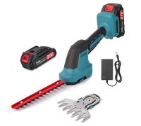 Taille Haie sur Batterie: 21V Taille-haie électriques 2000 Mah*2, 2 Lames, Taille Haie sans Fil 2 en 1 pour Tailler Les buissons, Les Haies et Les pelouses