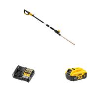 Taille haie sur perche orientable 18V DCMPH566N-XJ + 1 batterie 18V 5 Ah + chargeur DCB1104-QW DEWALT
