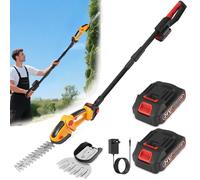 Taille Haie Telescopique Electrique,Taille Haie Télescopique sans Fil Elagueuse sur Perche, Electric Hedge Trimmer, 2Pc Batterie 24V 1.5Ah Taille-Haies sur Perche, avec Longue Manche 1,6m