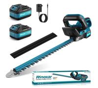 Taille-Haies Électrique sans Fil RINOXAR TrimCut PRO - Moteur Brushless 600W - Double Batterie 21V 4000mAh - Lame 52cm