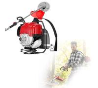 Taille-Haies Et Tondeuse À Dos 4 Temps Débroussailleuse, Moteur À Essence 35.8CC 1.4CV, Carburateur Haut Rendement, Réservoir 1L Désherbage Labour Binage Récolte Défrichage