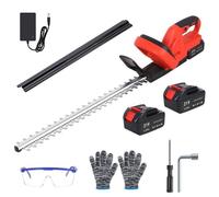 Taille-haies sans fil - 2 batteries 21V- Taille Haie Electrique 48cm , 2 Poignées et Garde, Robuste et Léger pour Haies et Buissons