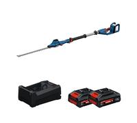 Taille haies sur perche GHE 18V-50 TP + 2 Batteries EXPERT 4 Ah + 1 Chargeur GAL 12V/18V-80 BOSCH
