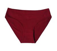 Taille haute pour femme pur coton, peut être utilisé pour raffermir le ventre et les hanches post-partum taille haute grande taille pur coton gaufré sous-vêtements femme lingerie sexy, rouge, XL
