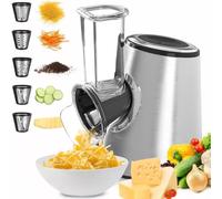 Taille-légumes électrique, râpe à fromage 800W, trancheuse | Broyeur rotatif professionnel, gros cône de 3,5 pouces pour oignon, pomme de terre, carotte, préparation rapide quotidienne